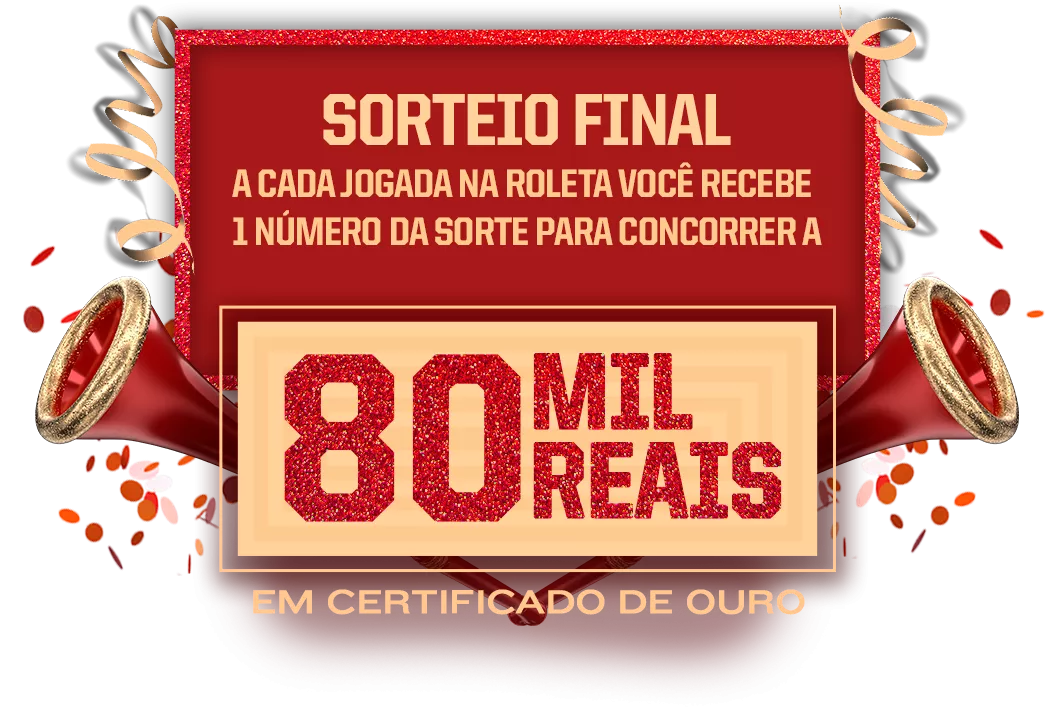 SORTEIO DE 80 MIL REAIS SORTEIO DE 80 MIL REAIS