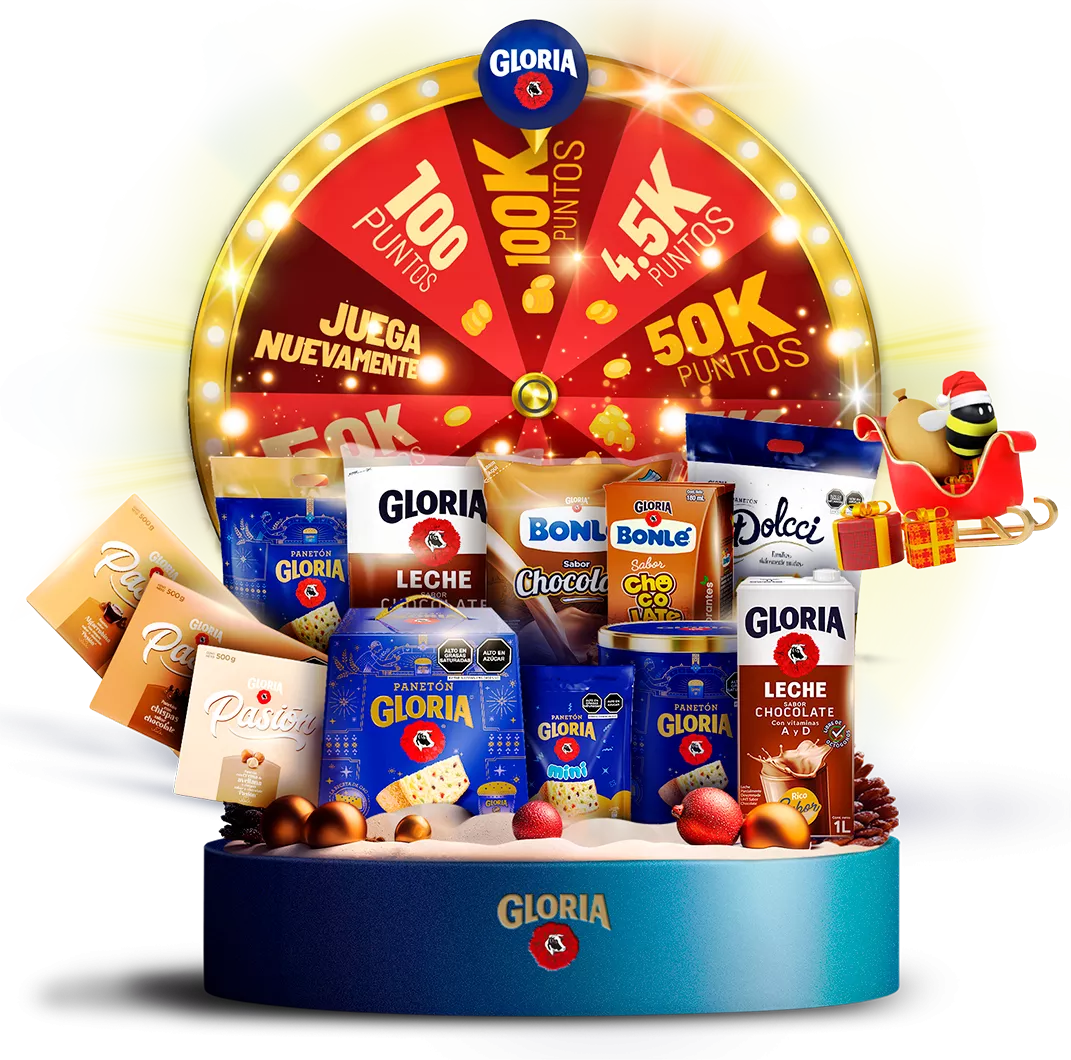 Gira la ruleta, gana puntos y canjéalos por productos GLORIA®