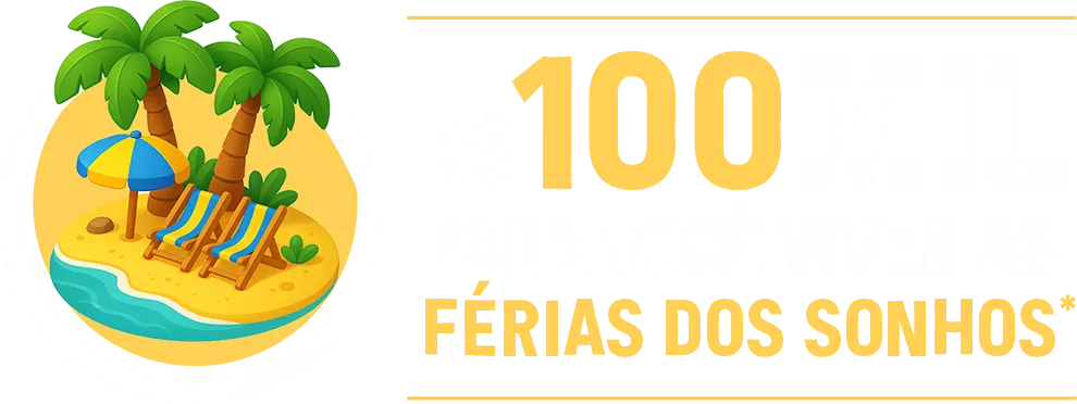 100 mil reais para você viver as férias dos sonhos
