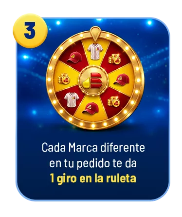 Cada marca diferente en tu pedido te da 1 giro en la ruleta