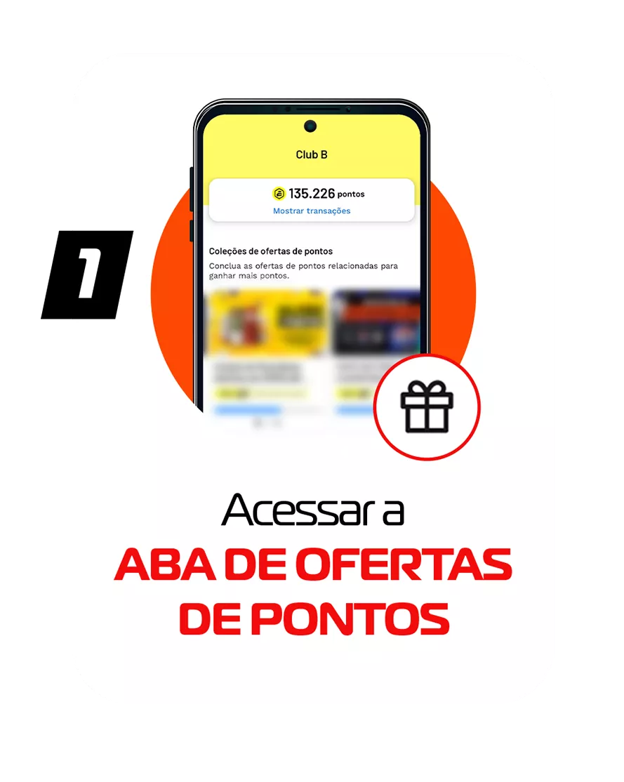 1. ACESSAR A ABA DE OFERTAS DE PONTOS