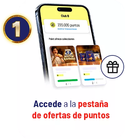 1- Accede a la pesta&ntilde;a de ofertas de puntos