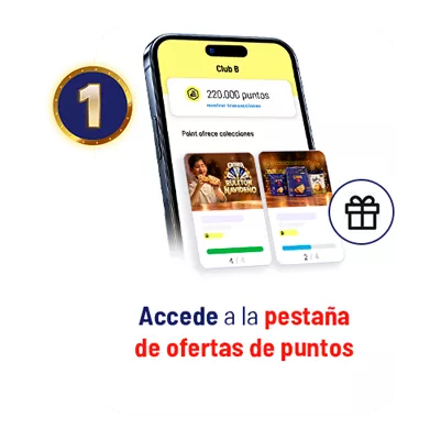 Accede a la pesta&ntilde;a de ofertas de puntos