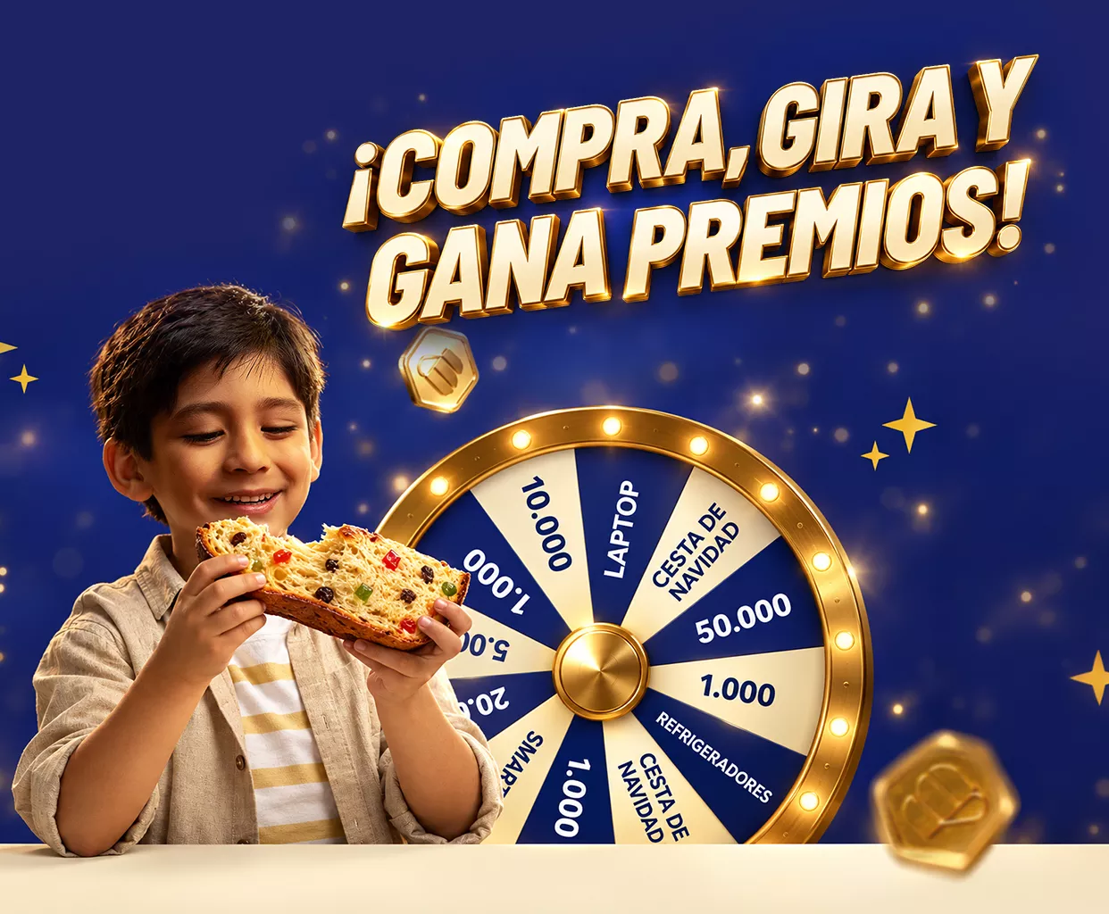 Compra, gira y gana premios
